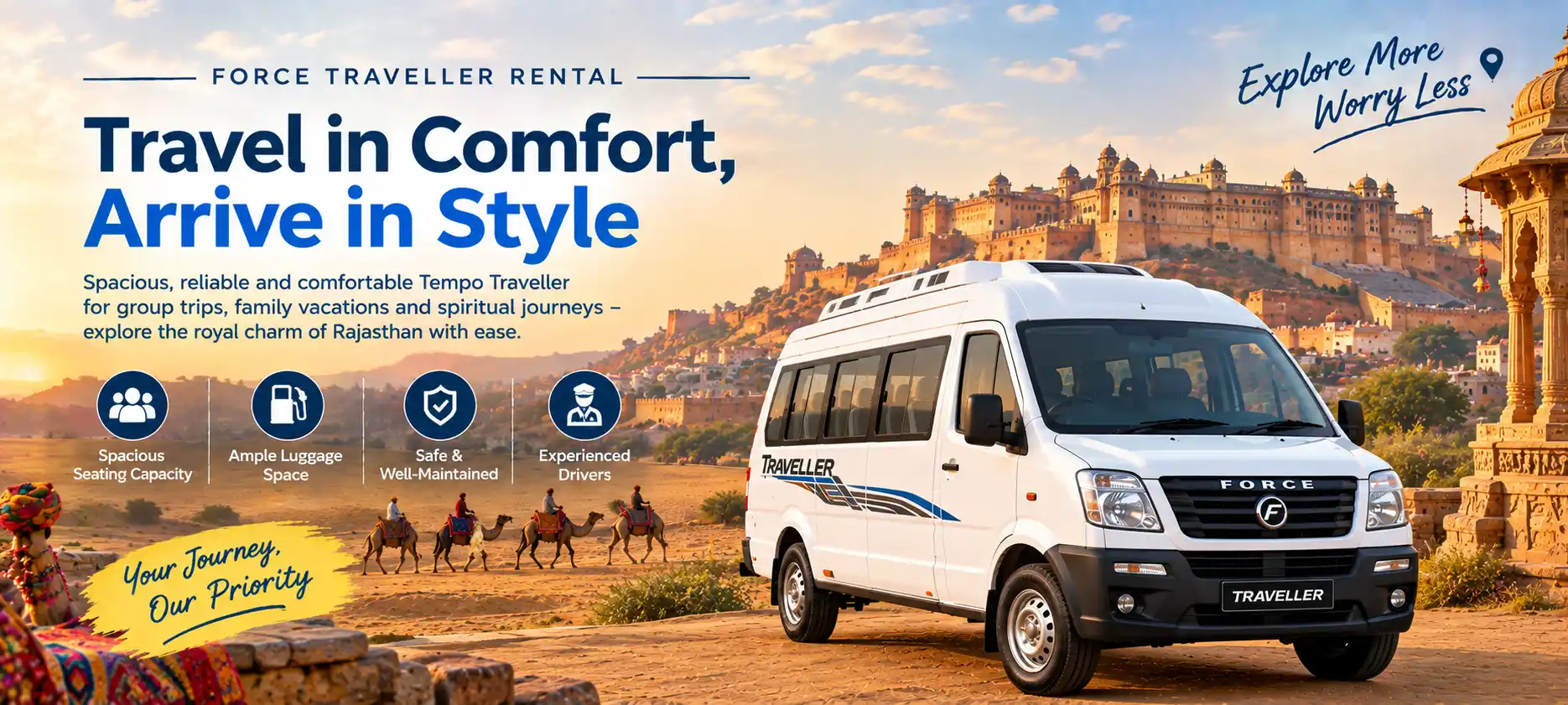 Tempo Traveller 169 Seater
